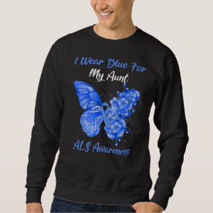 Moletom Borboleta Eu Visto Azul Para Minha Tia Als Consciê