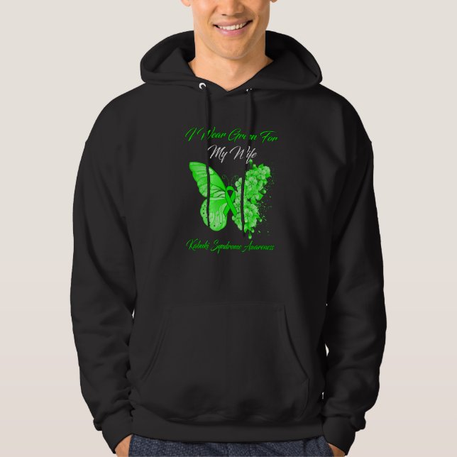 Moletom Borboleta Eu Visto Verde Para Minha Esposa Síndrom (Frente)