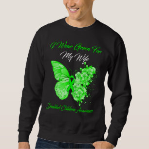 Moletom Borboleta Eu Visto Verde Para Minha Mulher Criança