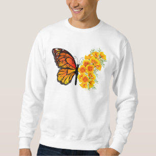 Moletom Borboleta Flor com Papagaio Amarelo da Califórnia