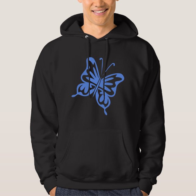 Moletom Borboleta Retroativa - Azul-Bebê (Frente)