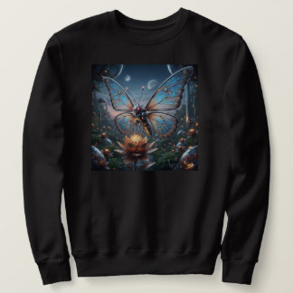 Moletom Borboleta Robótica Intrincada em Lotus Steampunk