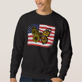 Moletom Borboletas Monarca Girassol Bandeira Americana Pat
