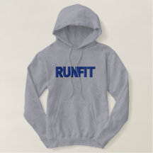 Hoodie bordado do pulôver do "RUNFIT" dos homens