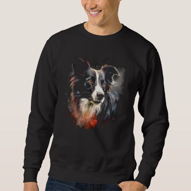 Moletom Border Collie Dog Australian Shepherd Graffiti Art (Frente)
