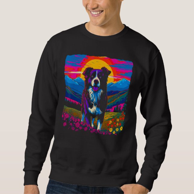 Moletom Border Collie Dog Sunset (Frente)
