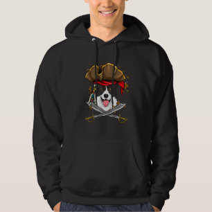 Moletom Border Collie Pirata Crianças Cachorro Pirata Abób