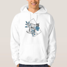 Moletom Boreal Lynx & Blue Leaves - Arte Selvagem