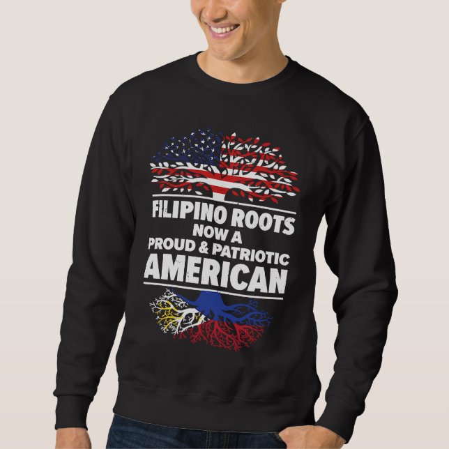 Moletom Born Filipino Philippines American USA Citizenship (Frente)
