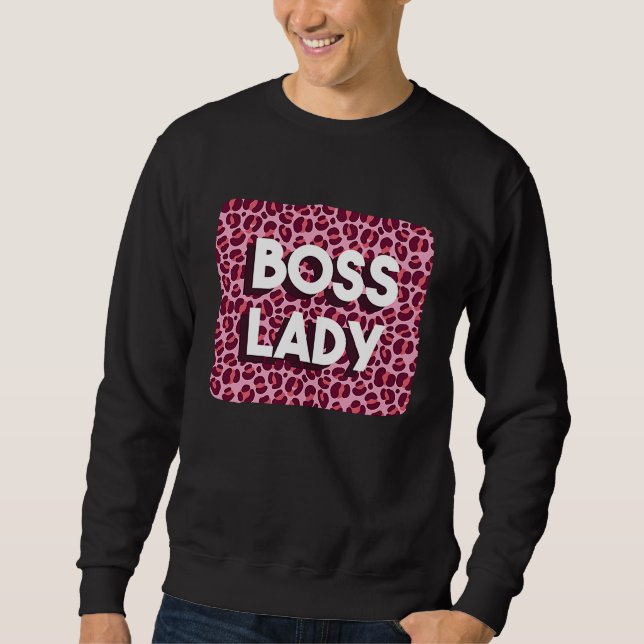 Moletom Boss Lady Powerful Woman Working From Home Feminis (Frente)