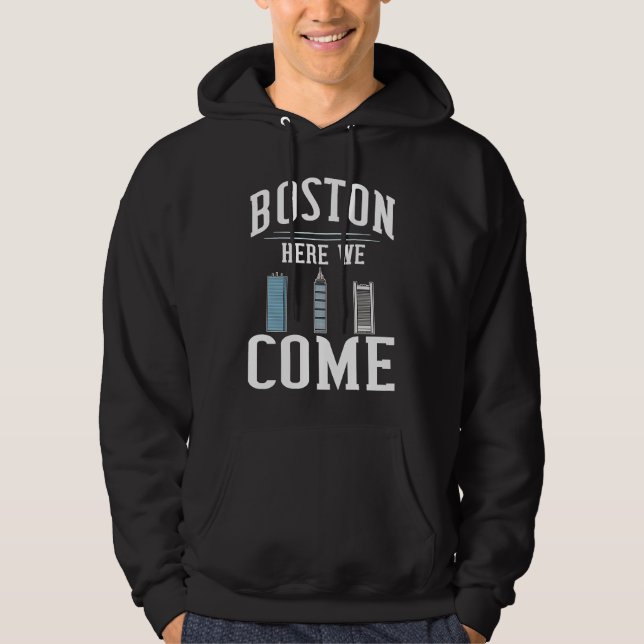 Moletom Boston Massachusetts City Skyline Map Travel (Frente)