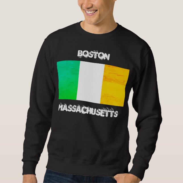 Moletom Boston Massachusetts Irish Flag – Boston Souvenir (Frente)