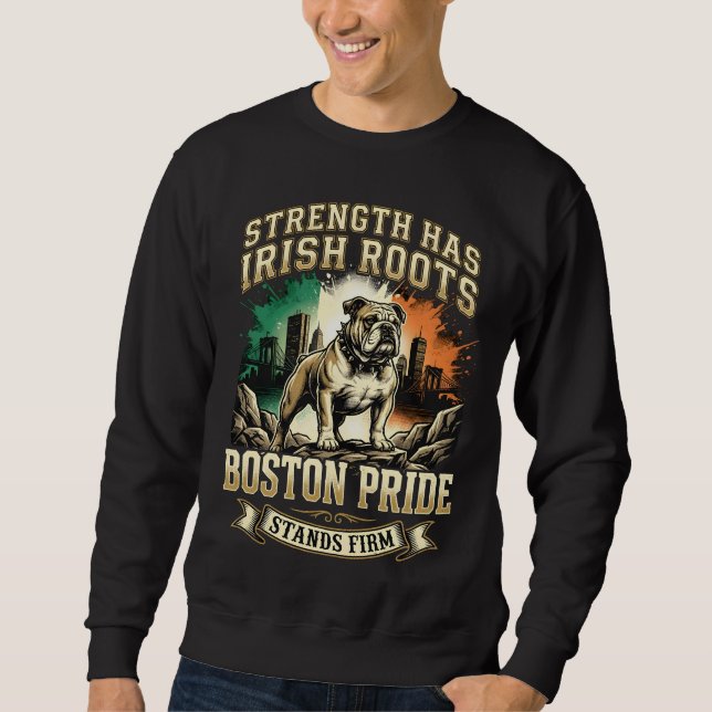 Moletom Boston Pride Irish Roots Bulldog (Frente)