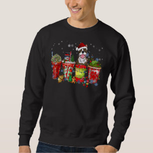 Moletom Boston Terrier Iced Latte Snowmen Sweets Snow Chri
