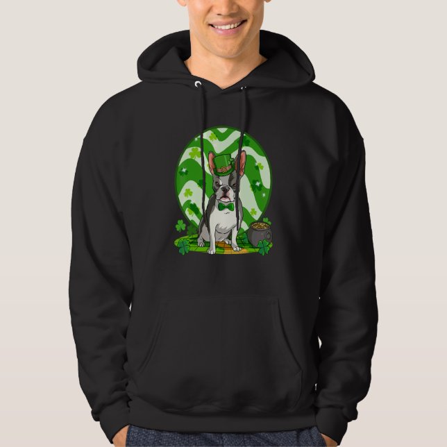 Moletom Boston Terrier Leprechaun Dog St  Patricks Day Luc (Frente)