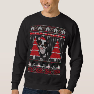 Moletom Boston Terrier Ugly Christmas Engraçado Cachorro P