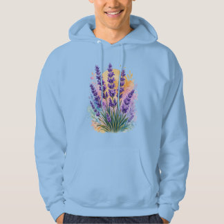Moletom Botânico de Aguarela com Ramo de Lavanda