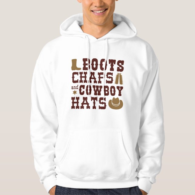 Moletom Botas Perneiras E Chapéus De Cowboy (Frente)