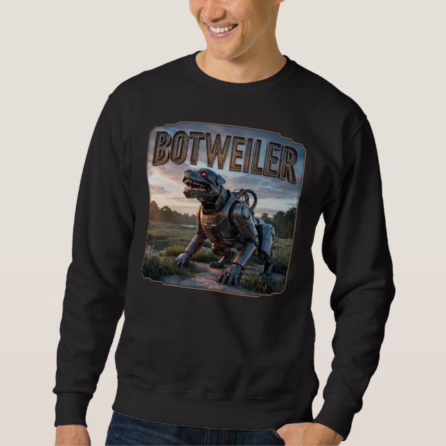 Moletom Botweiler Fotográfico – Rottweiler Robô Engraçado (Frente)