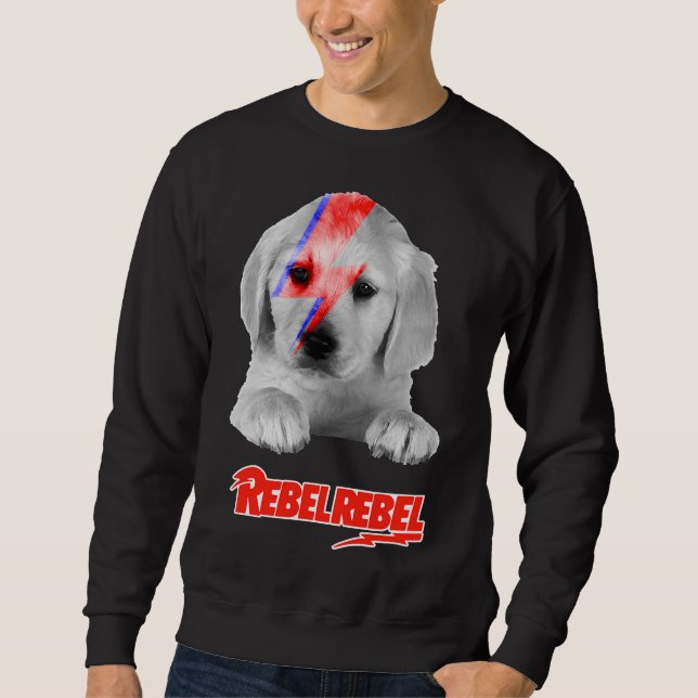 Moletom Bowie Ziggy Labrador Retriever Animal Rebel (Frente)
