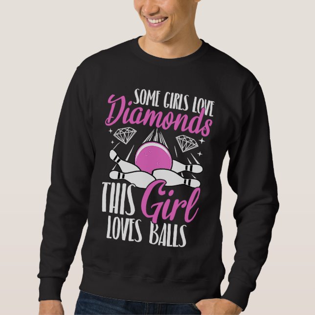 Moletom Bowling Ball Pin Bowler Strike Team Bowling Alley  (Frente)