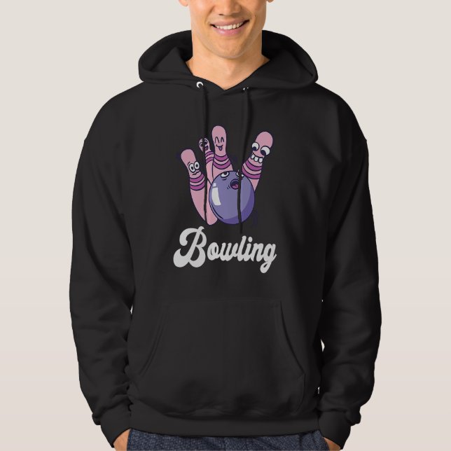 Moletom Bowling Bowler Funny Bowling Bowling Pin Strike Bo (Frente)