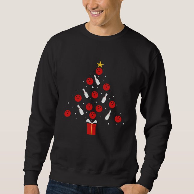 Moletom Bowling Xmas Tree  Holiday  Bowling  Christmas (Frente)