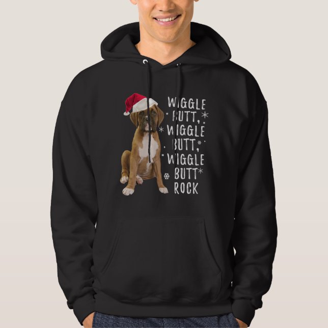 Moletom Boxer Dog Christmas - Wiggle Bumbum Rock (Frente)