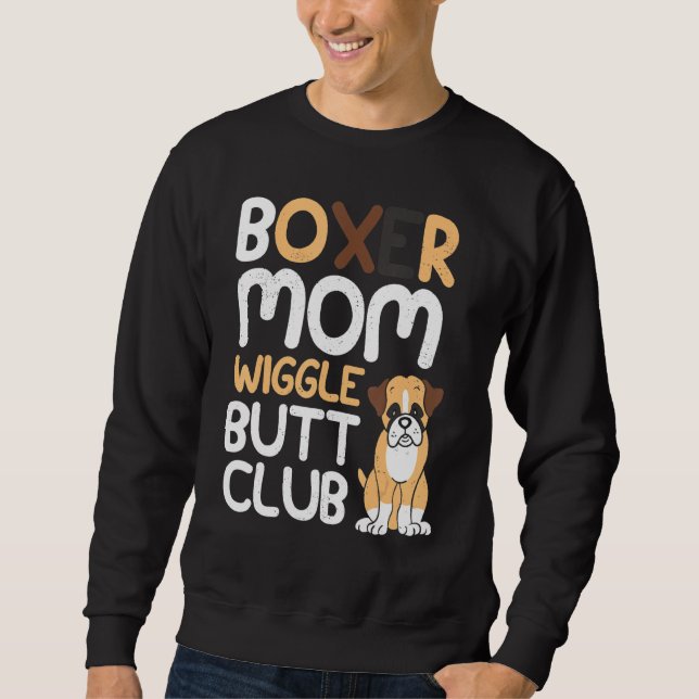 Moletom Boxer Mãe Wiggle Bumbum design Boxer design Dog (Frente)