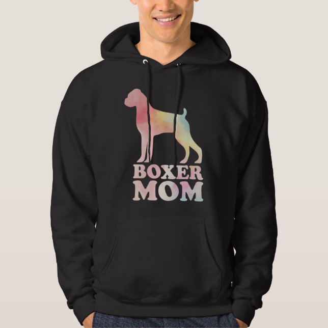 Moletom Boxer Mom Colorful Boxer  Dog Mom Mothers Day (Frente)