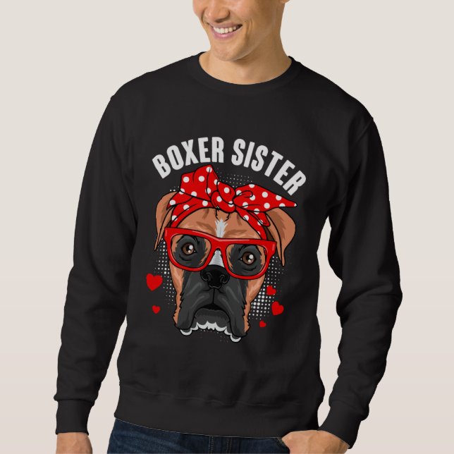 Moletom Boxer Sister Dog  Family Matching Mother s Day Wom (Frente)