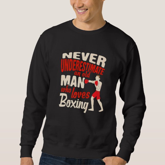 Moletom Boxing Sport Old Man Que Adora Boxing (Frente)