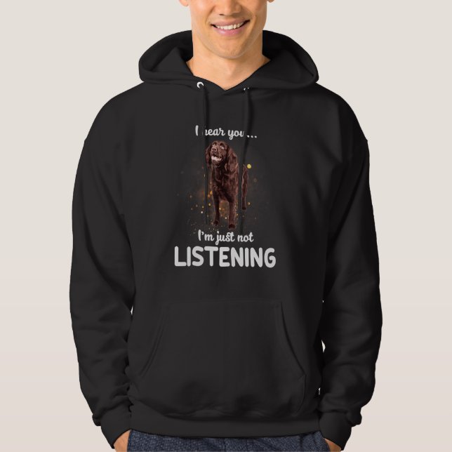 Moletom Boykin Spaniel Dog Eu Ouço Você Não Ouvir (Frente)