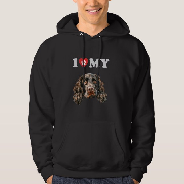 Moletom Boykin Spaniel I Heart My Dog Engraçado Lover (Frente)