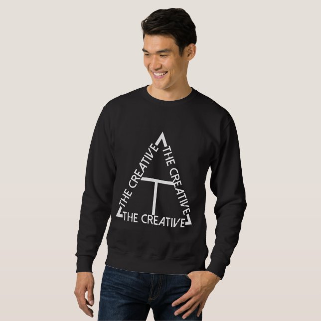 Moletom Branco do Tri Logotipo na obscuridade 2 (Frente Completa)