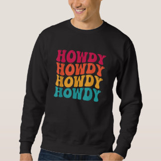 Moletom Branco Vintage Howdy Rodeo Ocidental País Sulista
