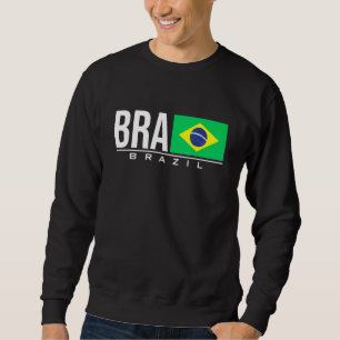 Moletom Brasil: Bandeira Brasil Código de País Brasileiro