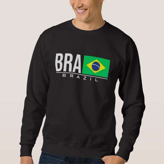 Moletom Brasil: Bandeira Brasil Código de País Brasileiro  (Frente)