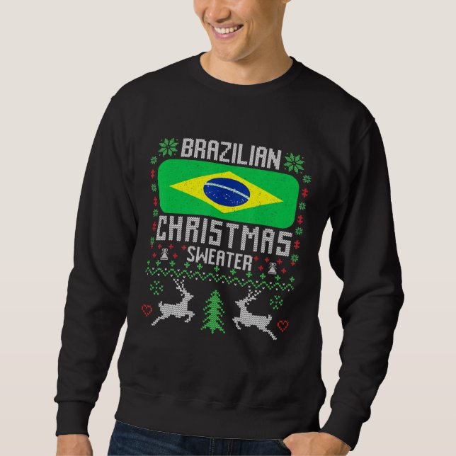 Moletom Brasil: Bandeira de Natal Brasileira (Frente)
