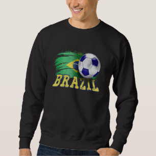 Moletom Brasil: Bandeira do Brasil apoia futebol