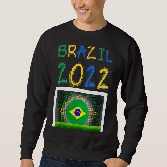 Moletom Brasil Futebol 2022 Bandeira Brasil Gráfico (Frente)