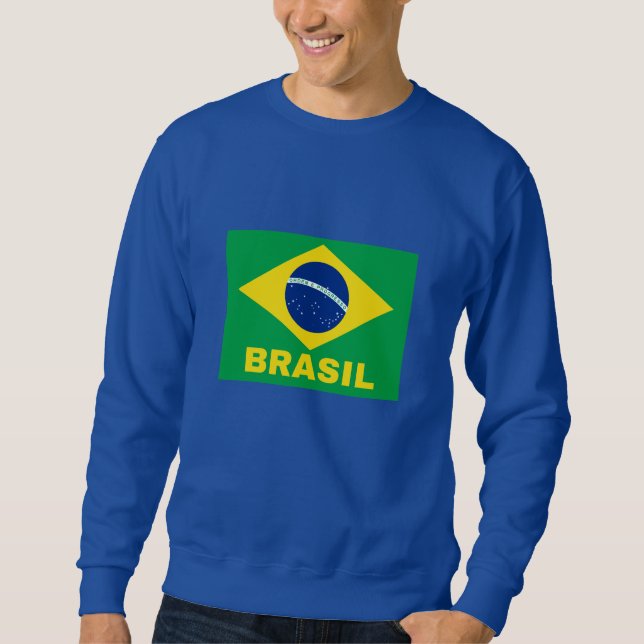 Moletom Brasil na bandeira brasileira (Frente)