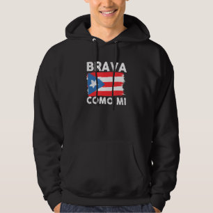 Moletom Brava Como Mi Bandera Forte Mulher Porto-Riquenha