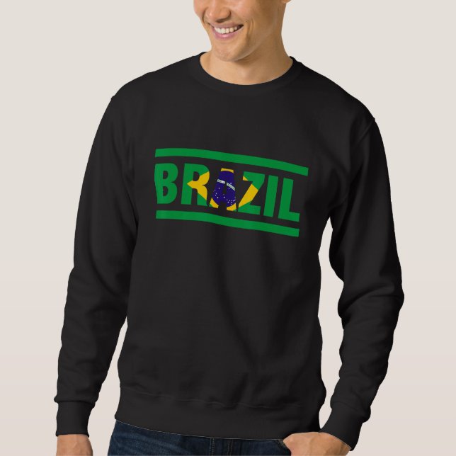 Moletom Brazil Flag Lettering It is in my DNA  for Brazili (Frente)