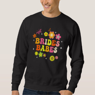 Moletom Bride Babes Bridesmaids Groovy Bachelorette Party 