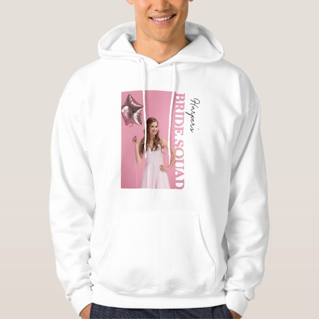 Moletom Bride Squad Photo Hoodie | Personalised Hen Party  (Frente)