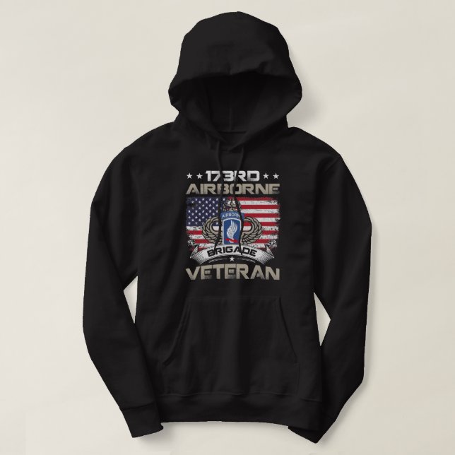 Moletom Brigada Veteran Flag US Airborne Pa (Frente do Design)