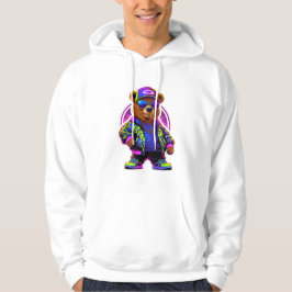 Moletom Brilho Neon Bear: Roupa Retroativa Vibrante