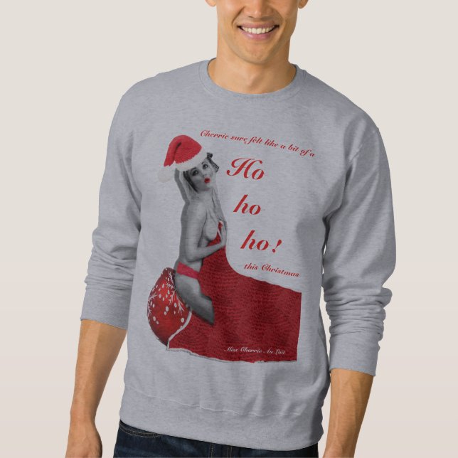 Moletom Brincadeira Novidade Mens Jumper de Natal (Frente)