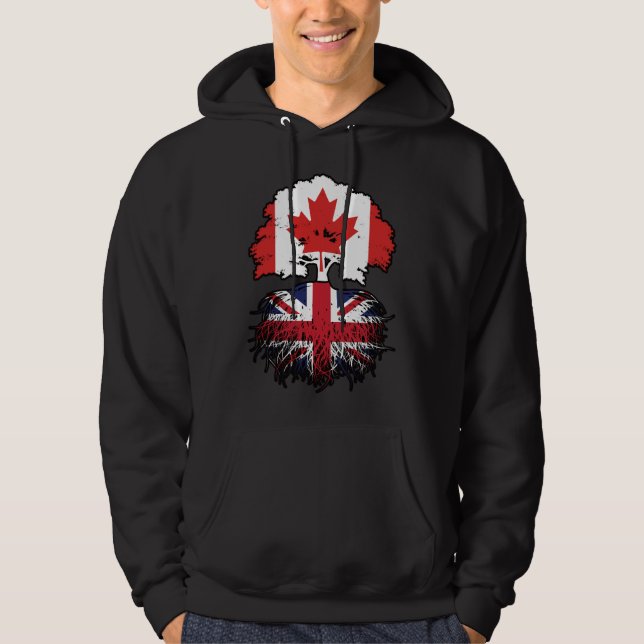 Moletom British Canada Tree Roots Flag (Frente)